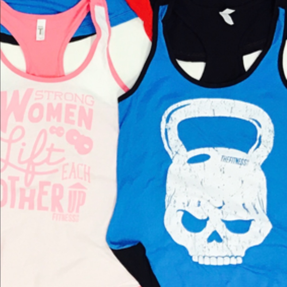 💪🏼💀kettlebell skull racerback tank 💀💪🏼